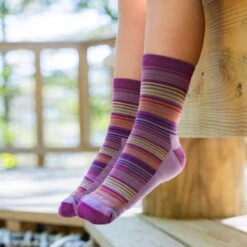 Kids Zebra Canyon Micro Crew Lightweight Hiking Sock -Darn Tough Outlet Store 02 3042 Clover LS