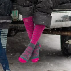 Women's Edge Over-the-Calf Midweight Ski & Snowboard Sock 7 Women's Edge Over-the-Calf Midweight Ski & Snowboard Sock -Darn Tough Outlet Store 02 8013 Teal LS