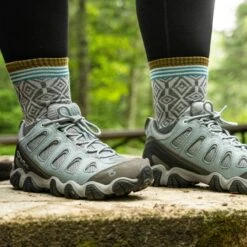Women's Sobo Micro Crew Lightweight Hiking Sock -Darn Tough Outlet Store 03 1977 Gray Lifestyle LS dea31b5d a319 4114 b01f 399ccf62a64c