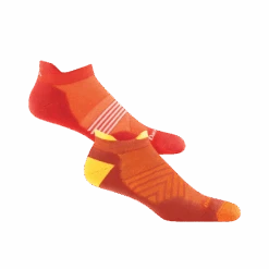 Men’s Run No Show Tab Cushion 2-Pack -Darn Tough Outlet Store 1039 Lava 1116 Tiger