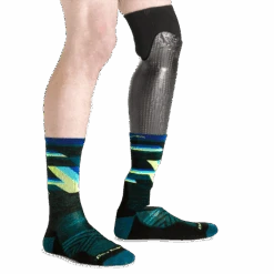 Men's Bolt Micro Crew Ultra-Lightweight Running Sock -Darn Tough Outlet Store 1056 Black Model Prosthetic