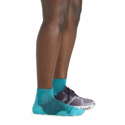 Women's Element Quarter Lightweight Running Sock -Darn Tough Outlet Store 1113 Cyan Footwear