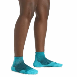 Women's Element Quarter Lightweight Running Sock -Darn Tough Outlet Store 1113 Cyan Model