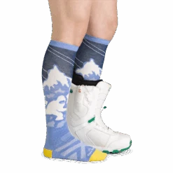 Women's Yeti Over-the-Calf Lightweight Ski & Snowboard Sock -Darn Tough Outlet Store 1824 Midnight Footwear