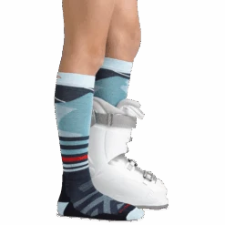 Kids Skipper Over-the-Calf Midweight Ski & Snowboard Sock -Darn Tough Outlet Store 3035 Glacier Footwear