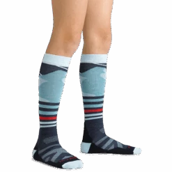 Kids Skipper Over-the-Calf Midweight Ski & Snowboard Sock -Darn Tough Outlet Store 3035 Glacier Model