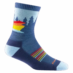 Kids Van Wild Micro Crew Lightweight Hiking Sock -Darn Tough Outlet Store 3037 Denim