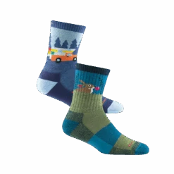 Kids Micro Crew Lightweight Hiking Sock 2-Pack