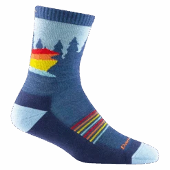 Kids Micro Crew Lightweight Hiking Sock 2-Pack -Darn Tough Outlet Store 3037 Denim 46bc55db a10f 4d98 9838 ecc4fe512128