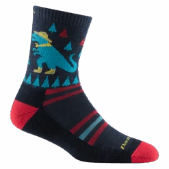 Kids Ty-Ranger-Saurus Micro Crew Lightweight Hiking Sock -Darn Tough Outlet Store 3038 Eclipse