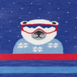 Kids Polar Patroller Over-The-Calf Midweight Ski & Snowboard Sock -Darn Tough Outlet Store 3039 Marine Front Detail