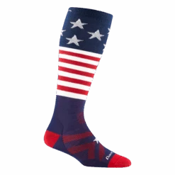 Kids Captain Stripes Over-the-Calf Lightweight Ski & Snowboard Sock