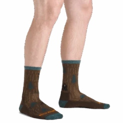 Men's Yarn Goblin Micro Crew Lightweight Hiking Sock -Darn Tough Outlet Store 5015 Earth Model