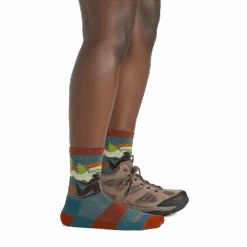 Women's Trailblazer Micro Crew Lightweight Hiking Sock 12 Women's Trailblazer Micro Crew Lightweight Hiking Sock -Darn Tough Outlet Store 5016 Teal Footwear