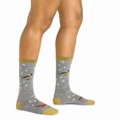 Women's Twitterpated Crew Lightweight Lifestyle Sock -Darn Tough Outlet Store 6087 Gray Model
