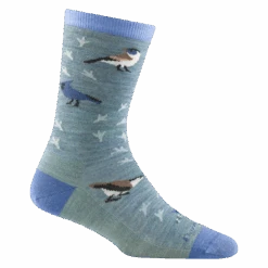 Women's Twitterpated Crew Lightweight Lifestyle Sock -Darn Tough Outlet Store 6087 Seafoam