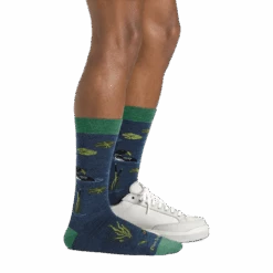 Men's Diver Crew Lightweight Lifestyle Sock -Darn Tough Outlet Store 6111 Denim Footwear