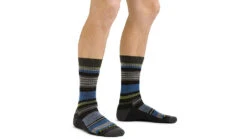 Darn Tough Unstandard Stripe Crew Lightweight Sock - Mens -Darn Tough Outlet Store opplanet darn tough unstandard stripe crew lightweight sock mens charcoal extra large 1696 charcoal xl darn av 2